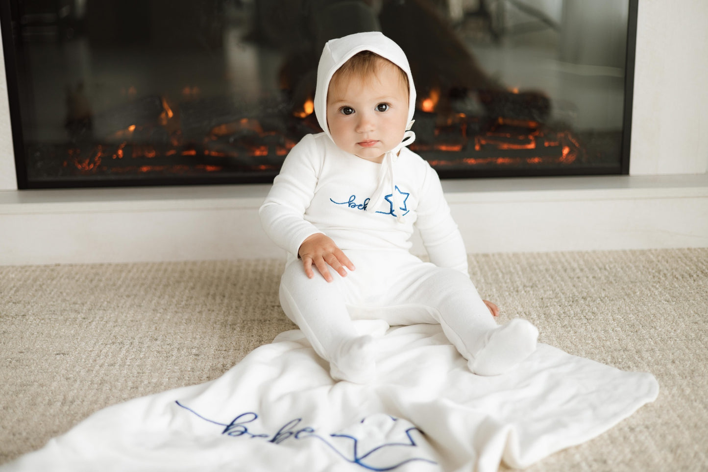 Citrine Star Typography Layette Set
