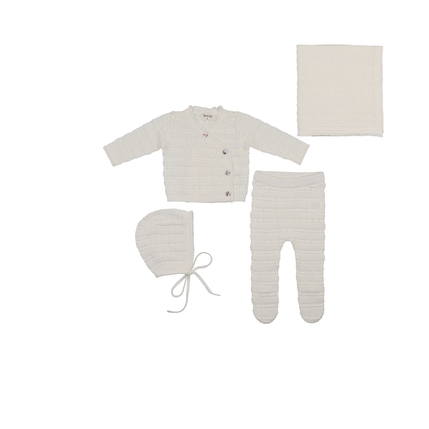 Bee and Dee 2 Piece Knit Set + Blanket