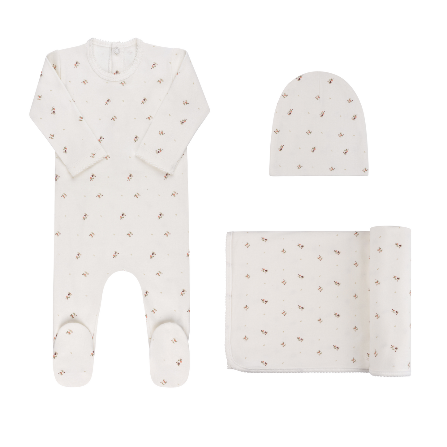 Aurora By Ely's & Co. Floral Printed Layette Set