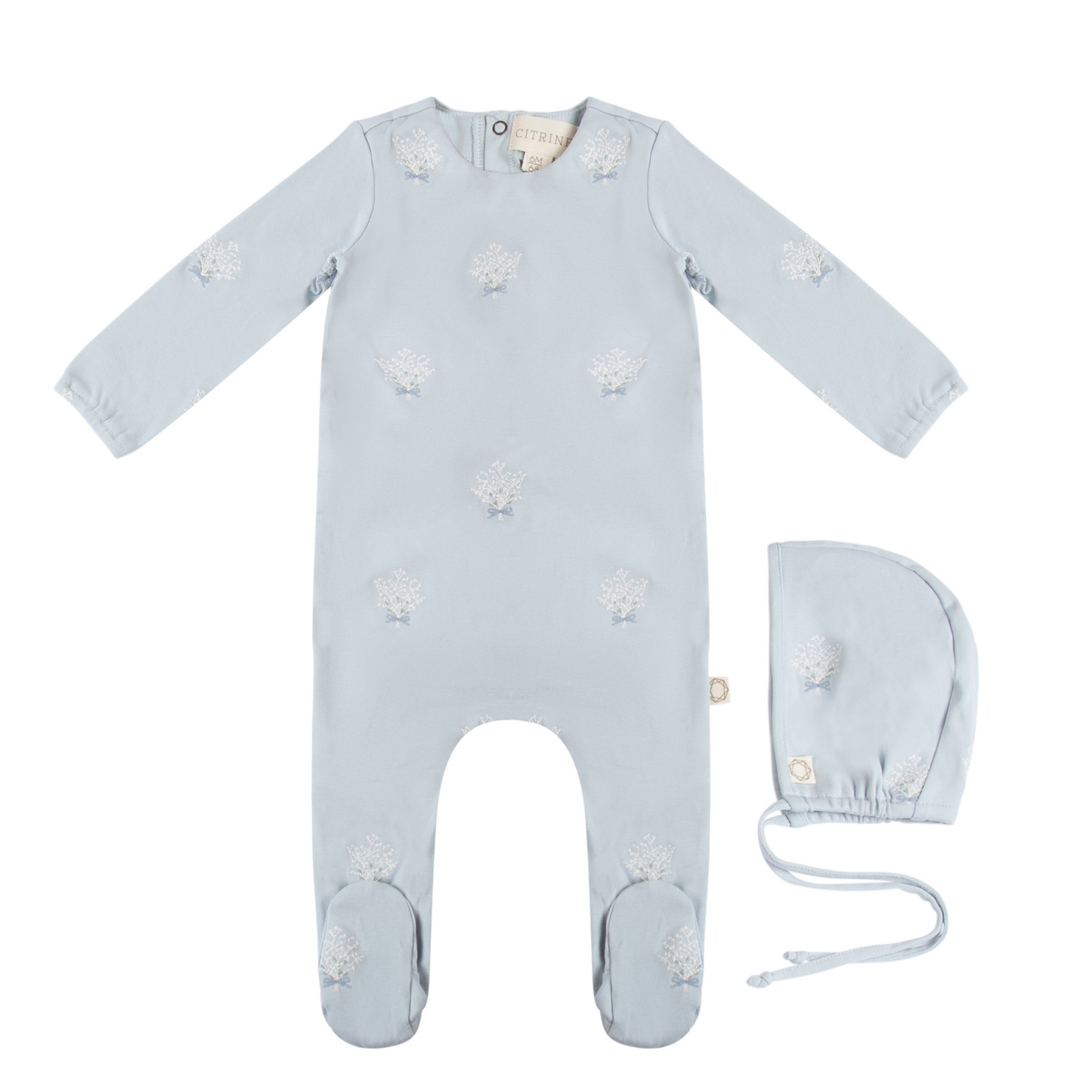 Citrine Baby's Breath Footie Set