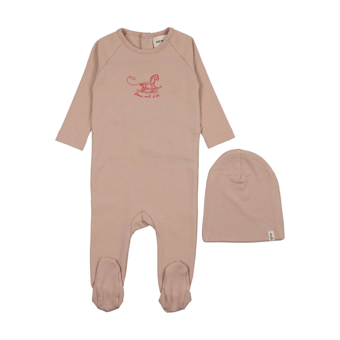 Mema Knits Horse Rocker Footie Set