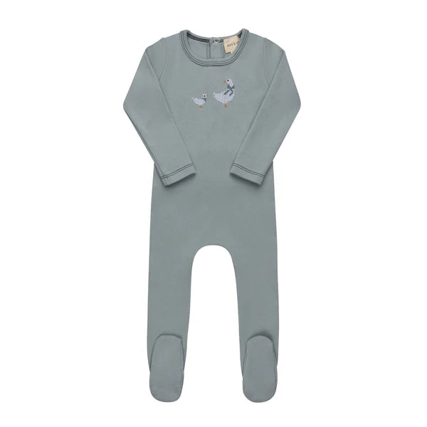 Ely's & Co. Cross Stitch Duckling Footie