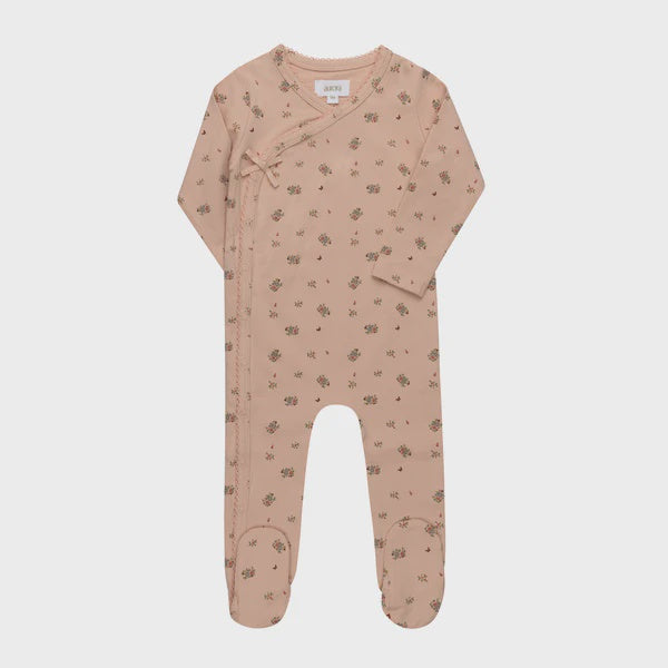 Aurora Jersey Cotton Floral/Nautical Print Footie