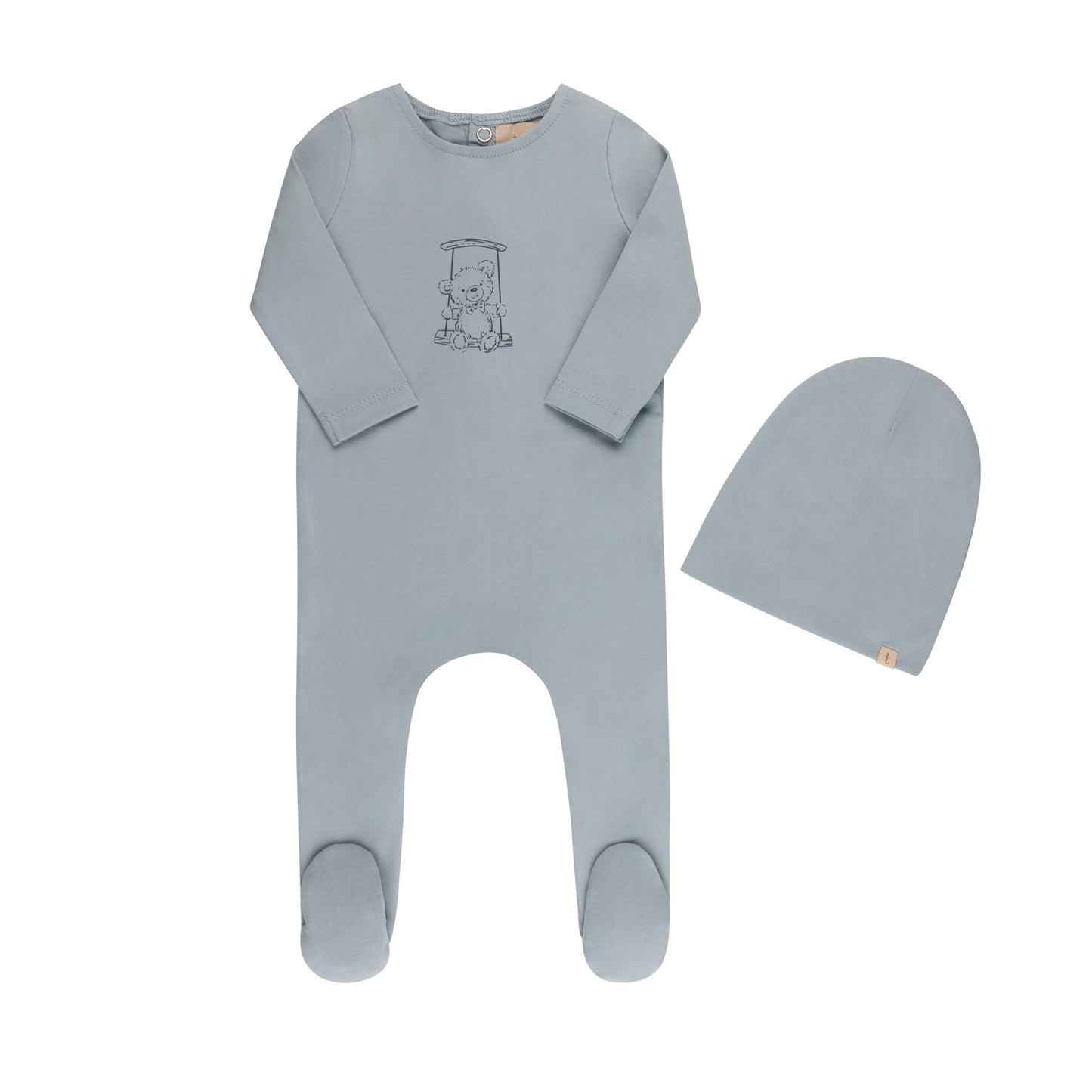 Tricot Bebe Doll/Bear Footie Set