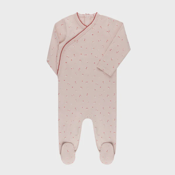 Ely's & Co. Velour Cluster Flower/Leaf Footie