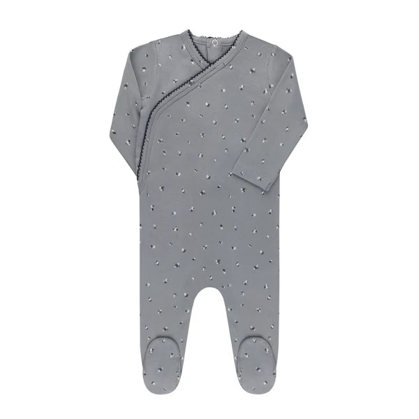 Ely's & Co. Velour Cluster Flower/Leaf Footie