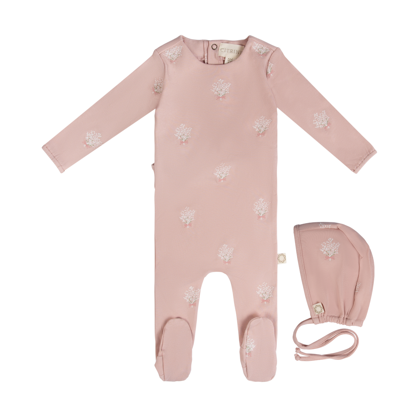 Citrine Baby's Breath Footie Set