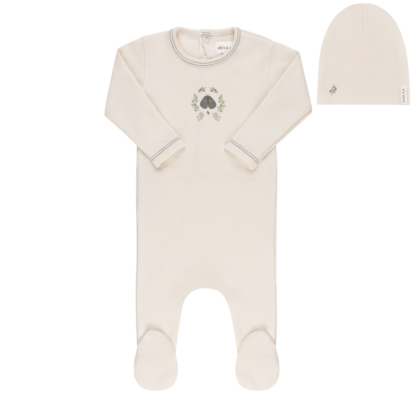 Ely's & Co. Garden Floral Center Footie Set