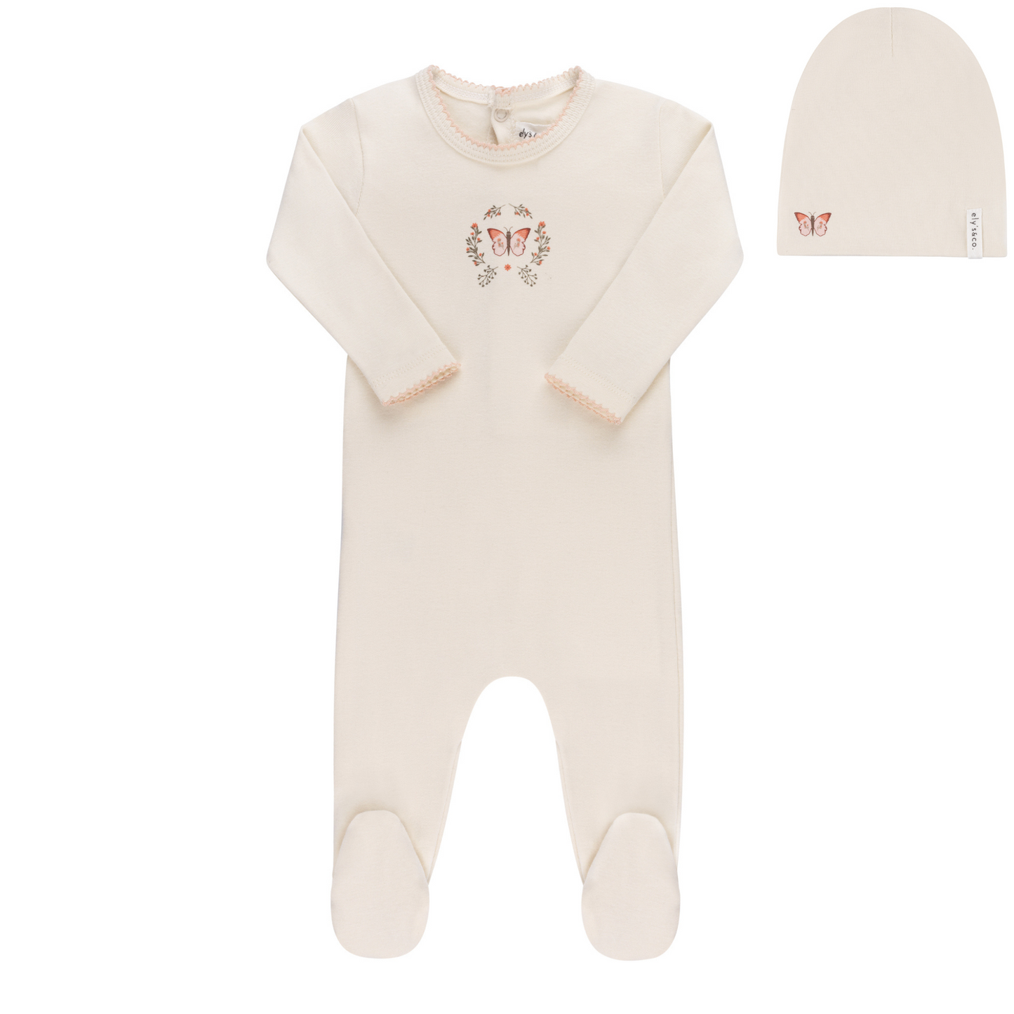 Ely's & Co. Garden Floral Center Footie Set