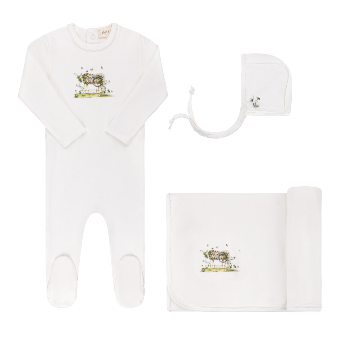 Ely's & Co. Watercolor Cradle Layette Set