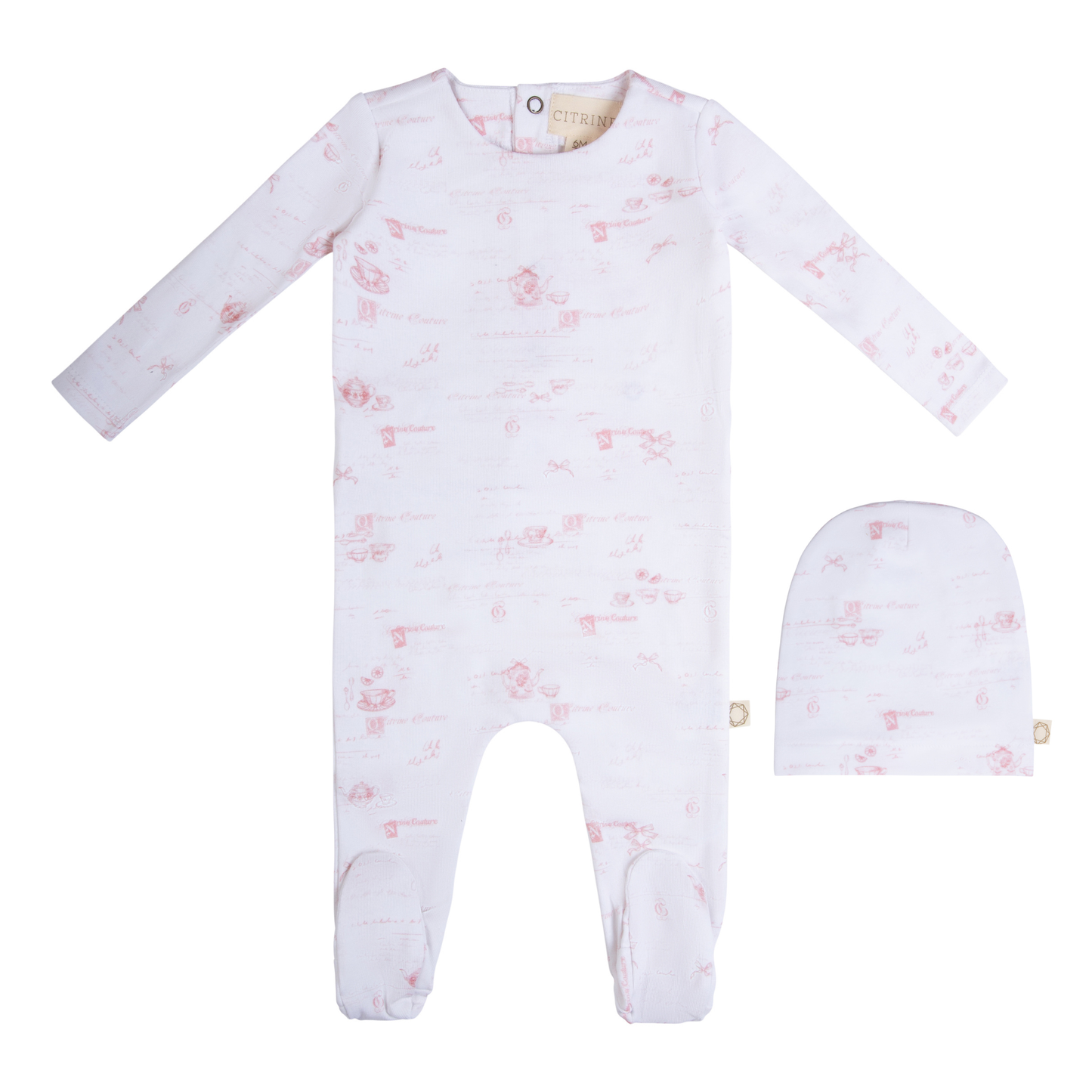 Citrine Tea Party Footie Set