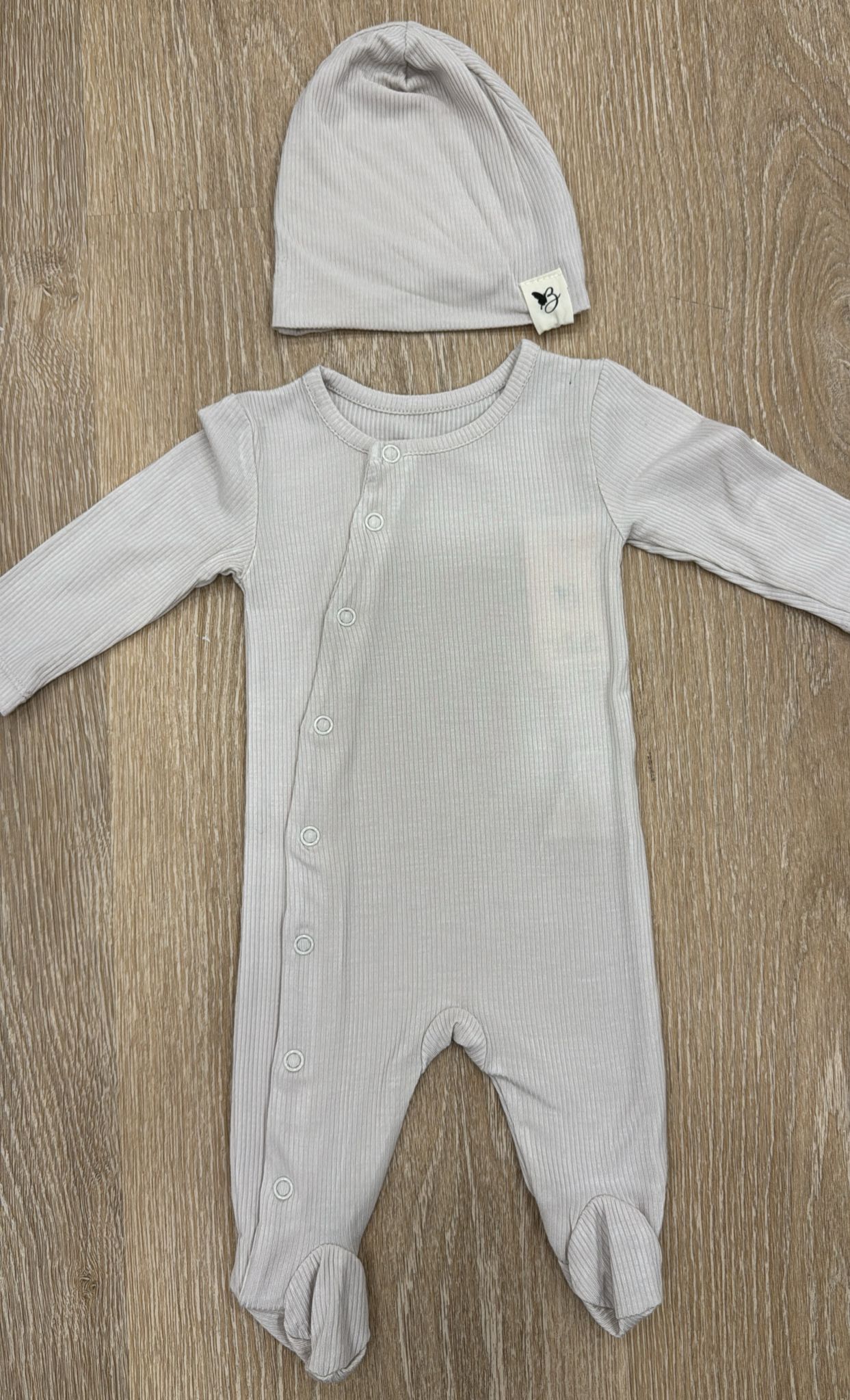 Bebe Bella Rib Footie and Beanie