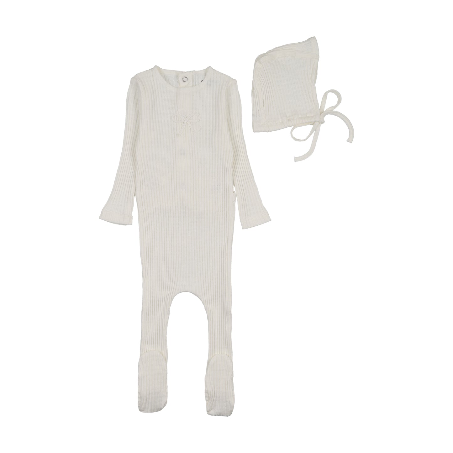 Bee and Dee Dainty Rope Pointelle Footie Set