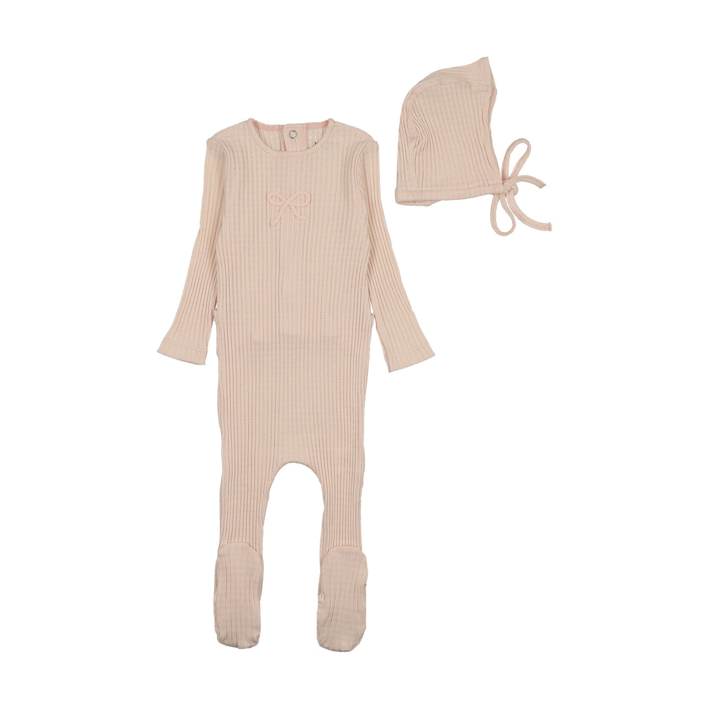 Bee and Dee Dainty Rope Pointelle Footie Set