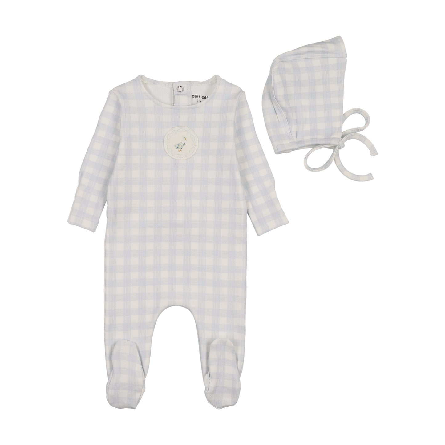 Bee and Dee Goose Plaid Footie Set