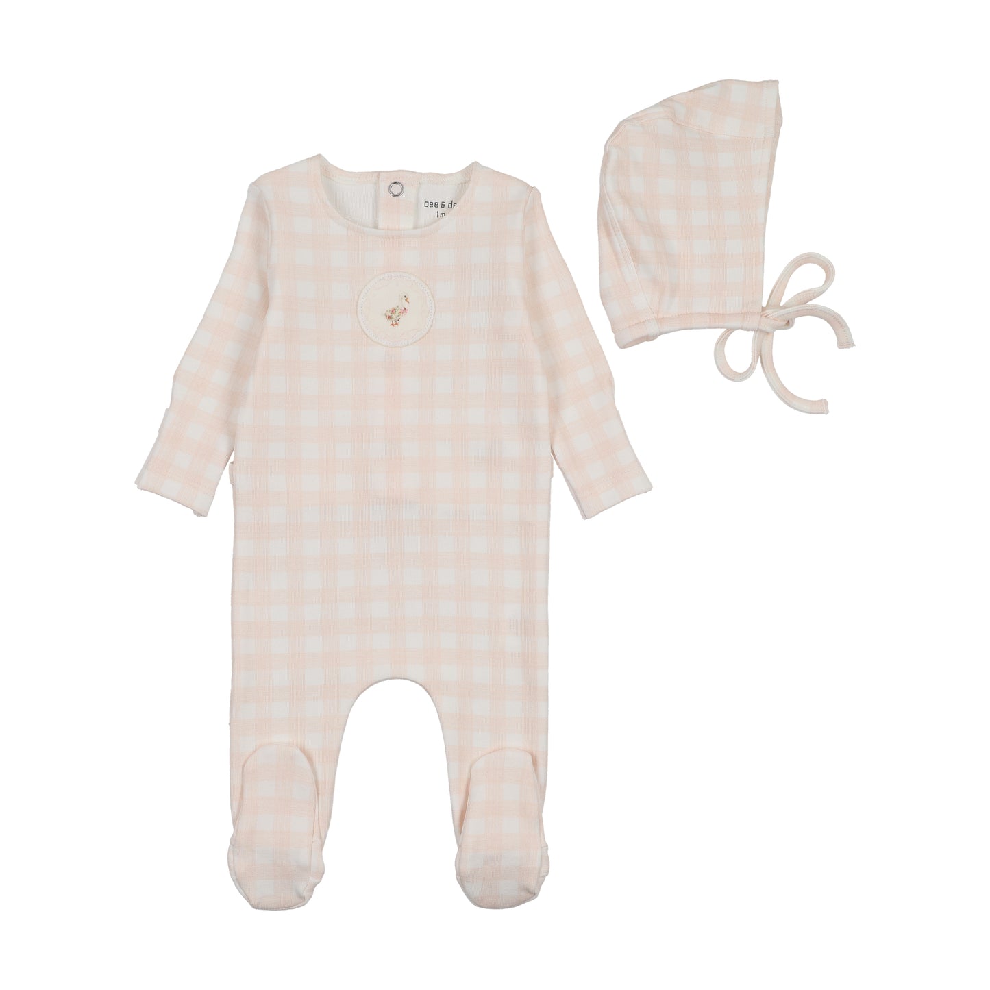 Bee and Dee Goose Plaid Footie Set