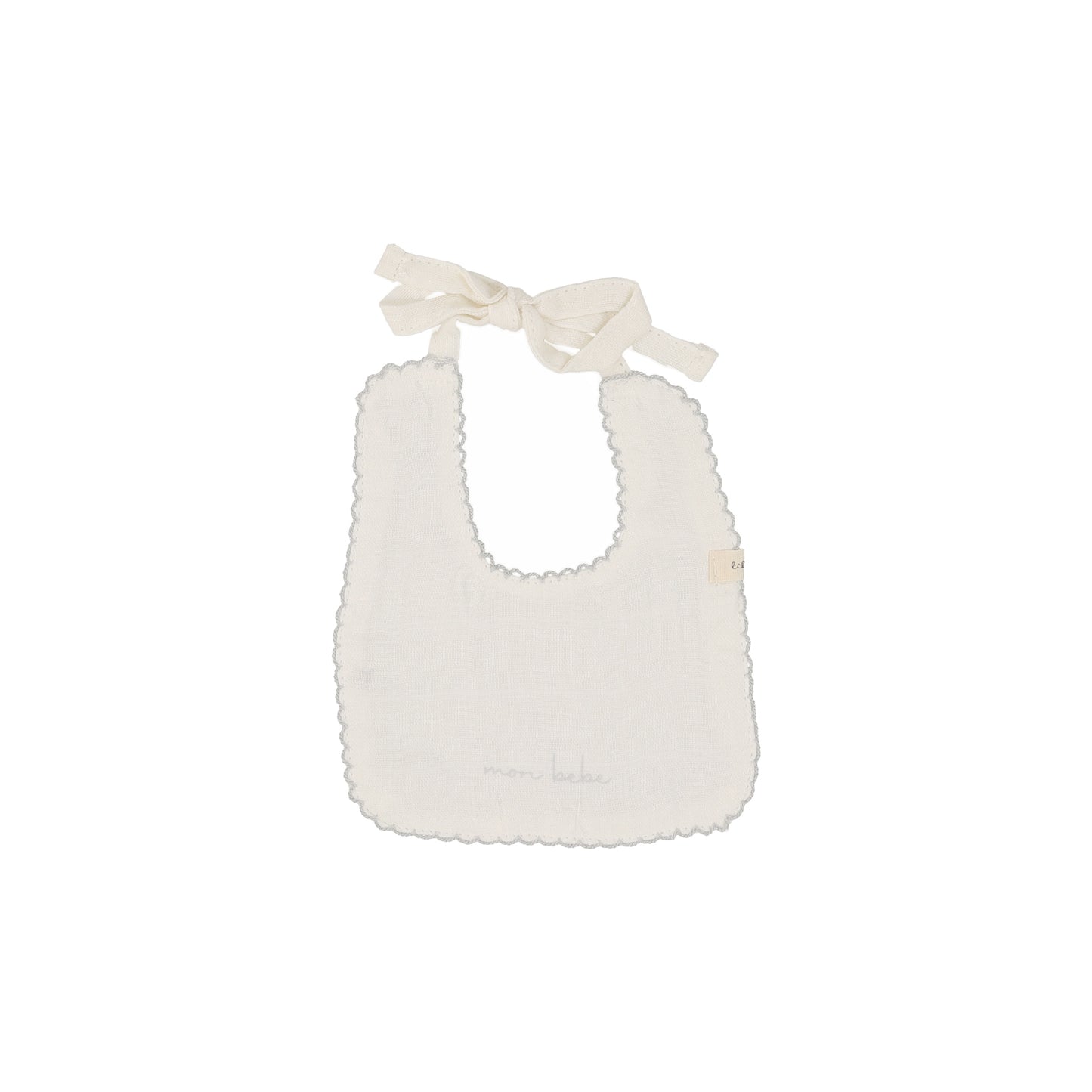 Lilette Edged Muslin Bib