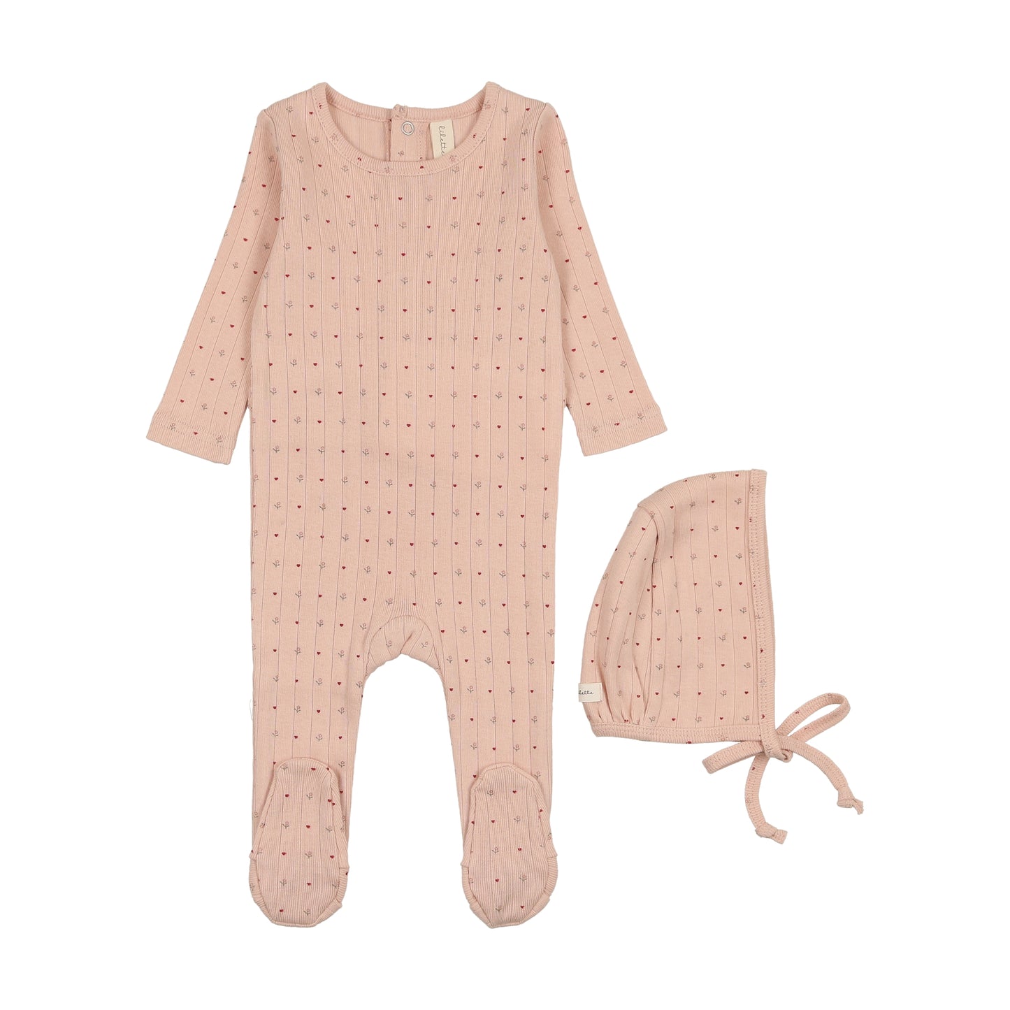 “Lilette Linear Printed Footie Set