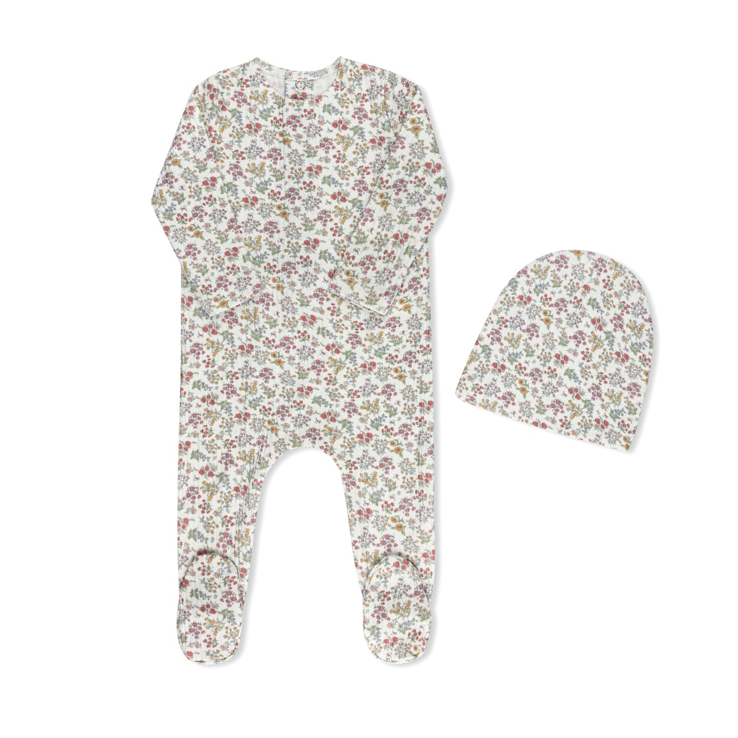 Tricot Bebe Liberty Print Footie Set