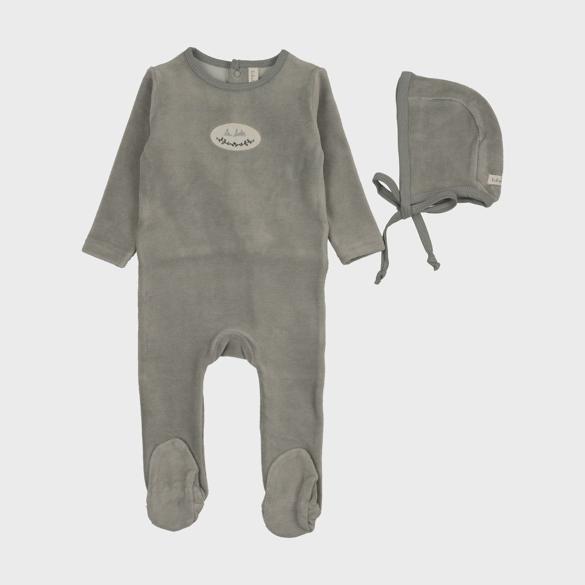 Lilette Velour Patch Footie Set