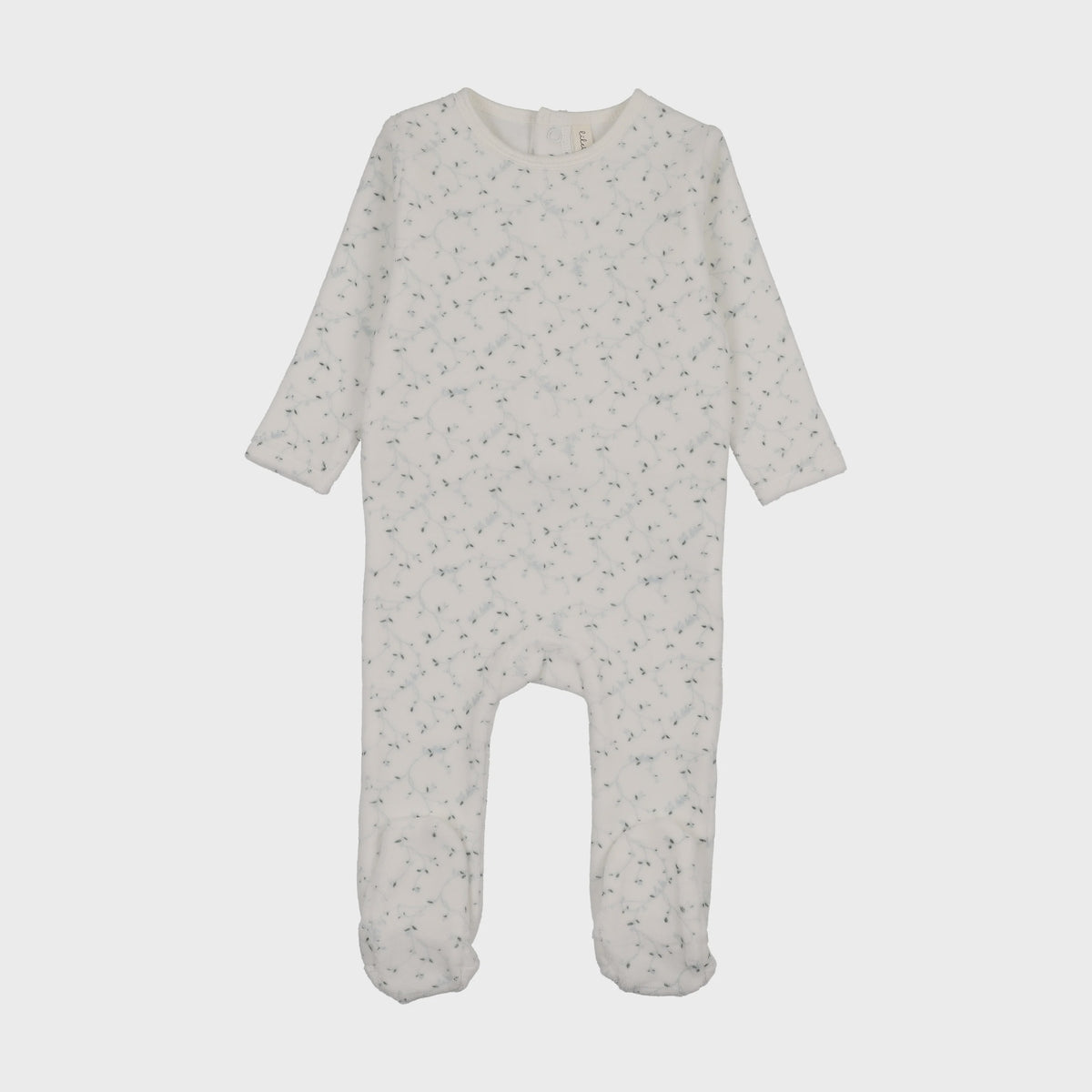 Lilette Velour Branch Print Footie
