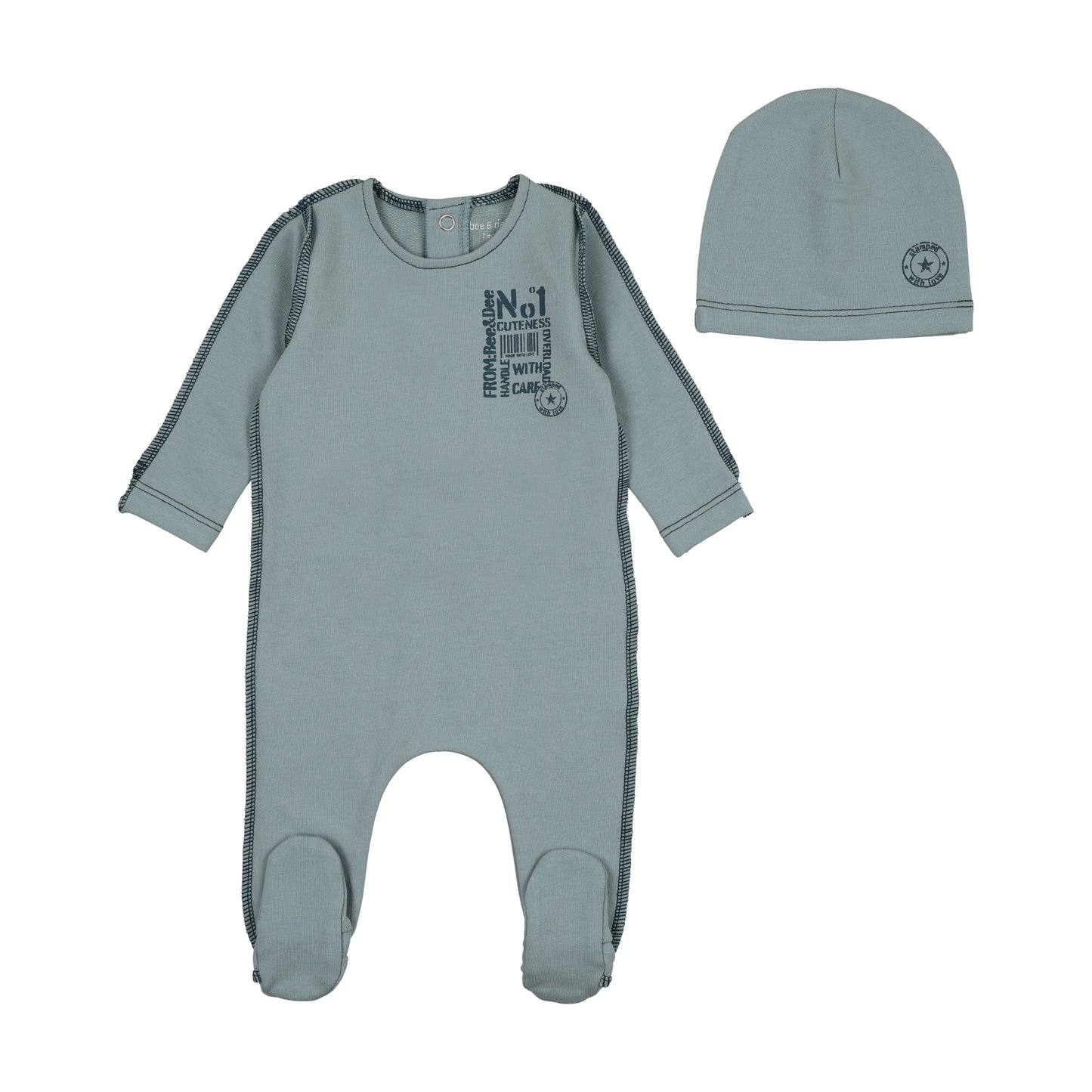 Bee and Dee Little Imprint Footie Set