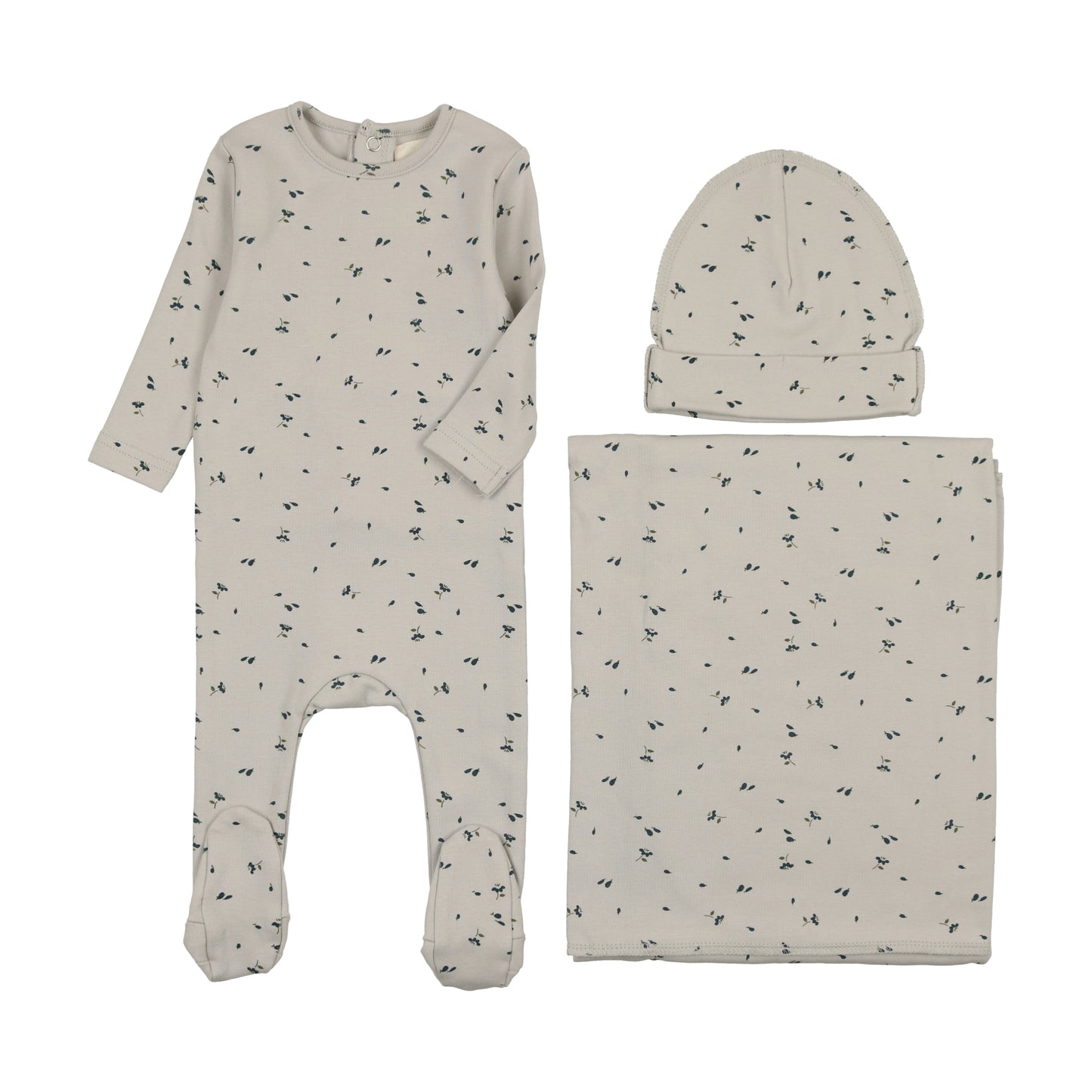 Mema Knits Floral Layette Set