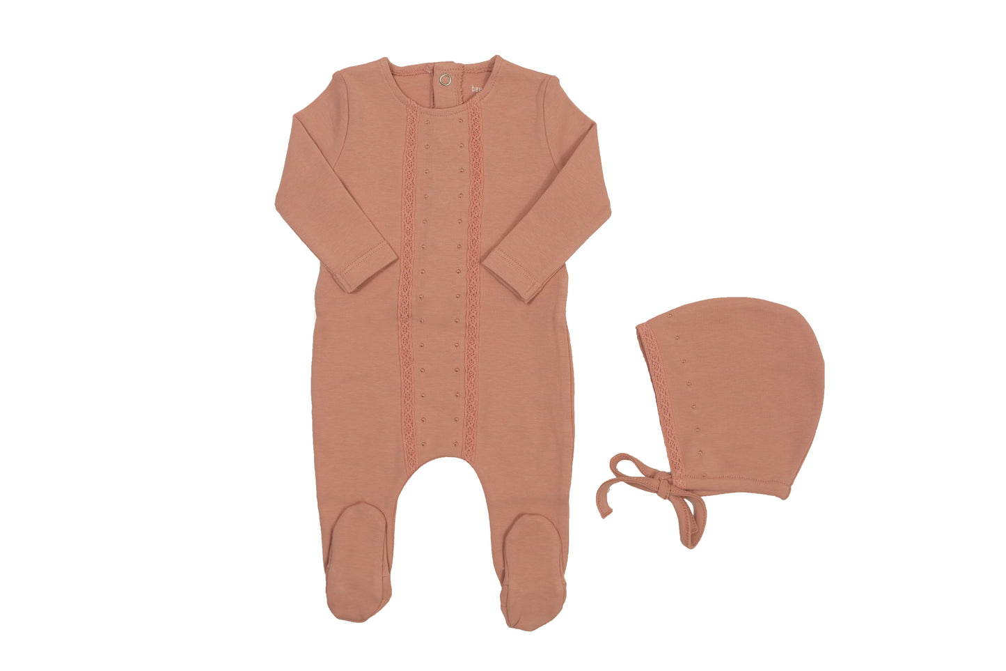 Bee and Dee Ribbon Footie and Bonnet