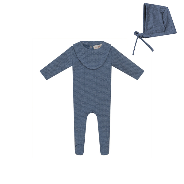 Bondoux Bib Collar Footie and Bonnet