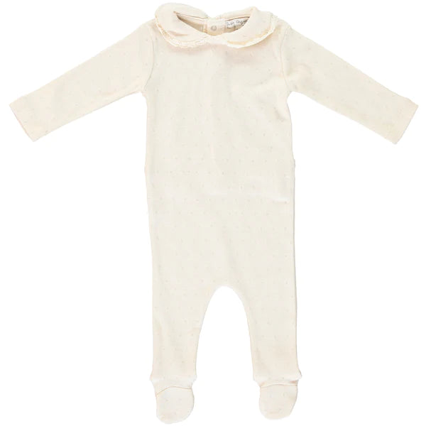 Bebe Organic Bebe Collar Overall Footie