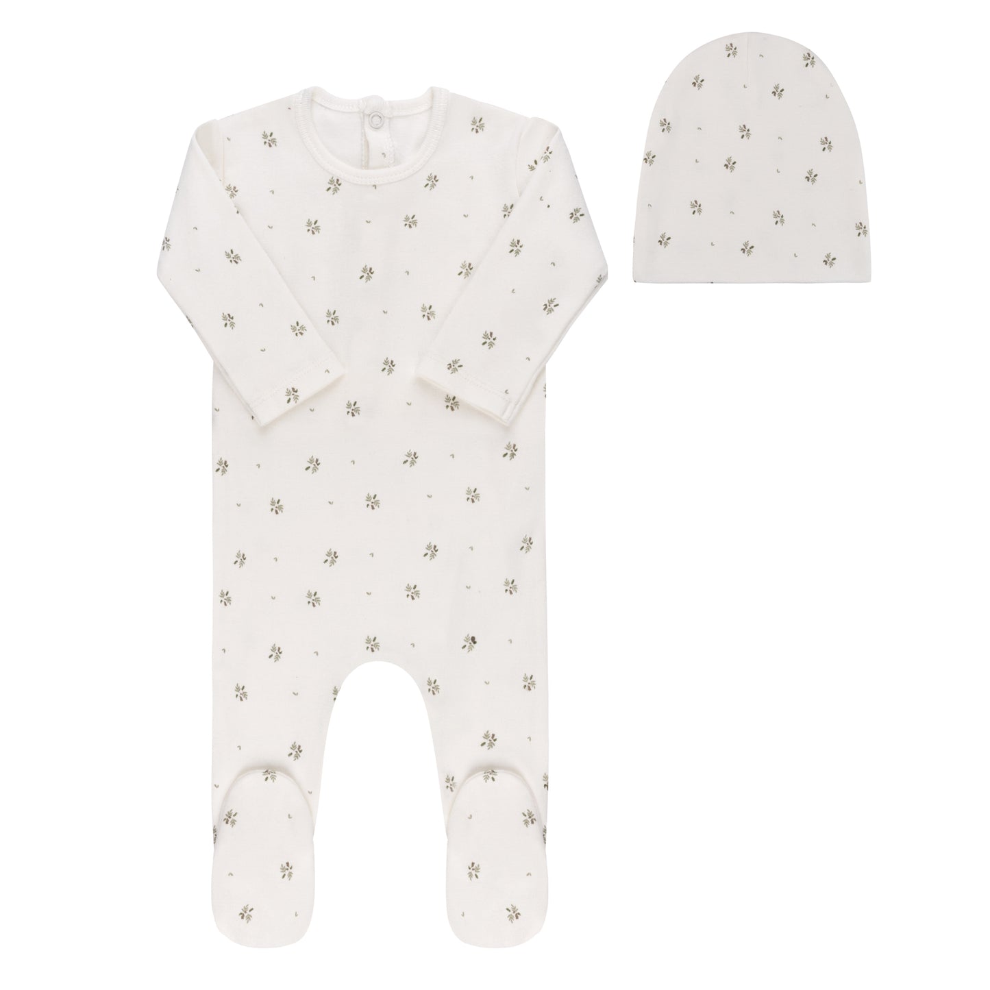 Aurora By Ely's & Co. Floral Printed Footie Set