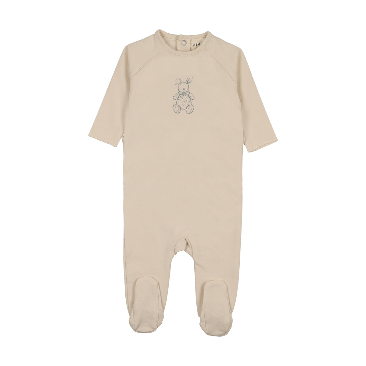 Mema Knits Vintage Bunny Print Footie