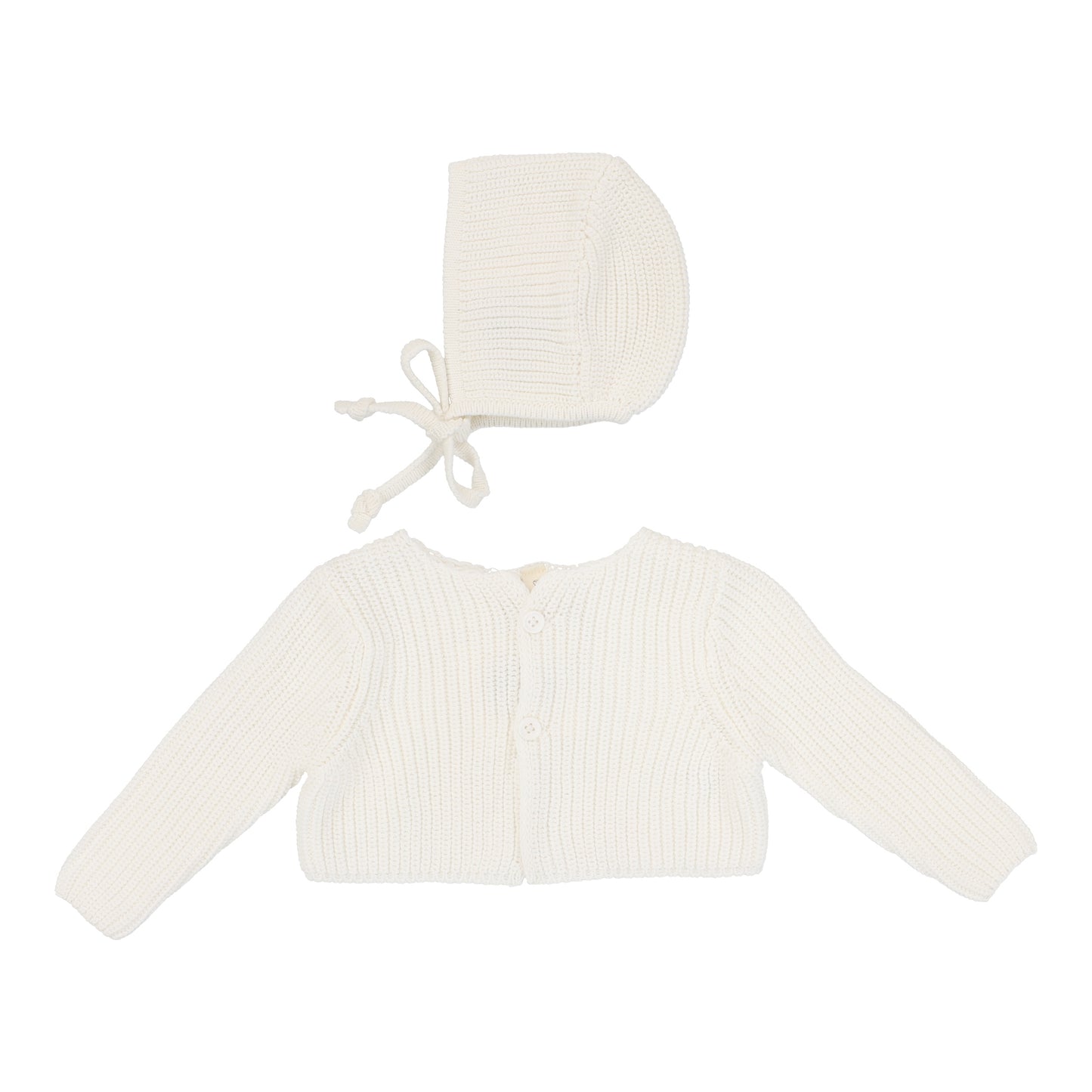 Lilette Chunky Knit Shrug + Bonnet