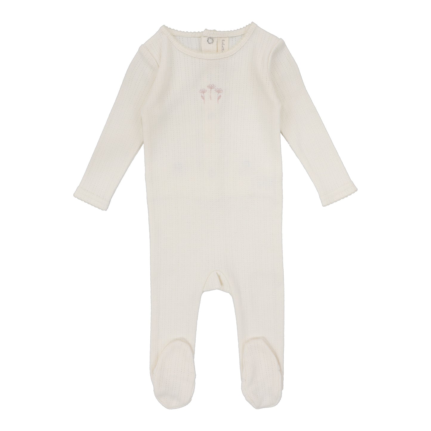 Lilette Striped Pointelle Footie