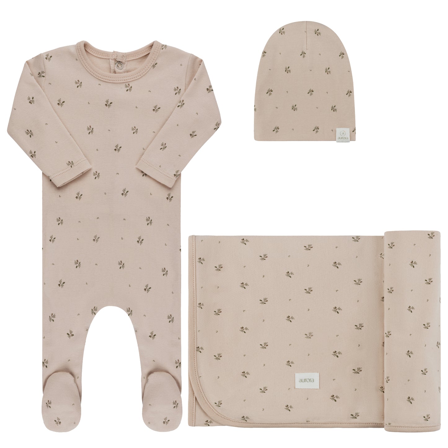 Aurora By Ely's & Co. Floral Printed Layette Set