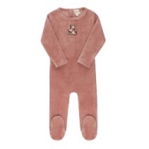 Ely's & Co. Velour Plaid Bear Footie