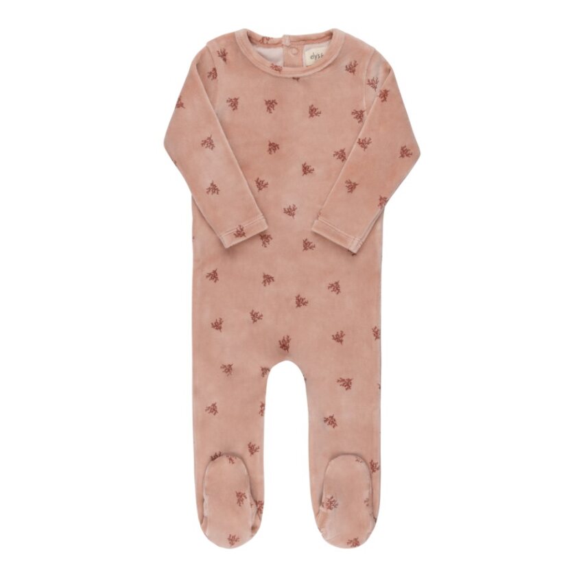 Ely's & Co. Velour Leaf Footie