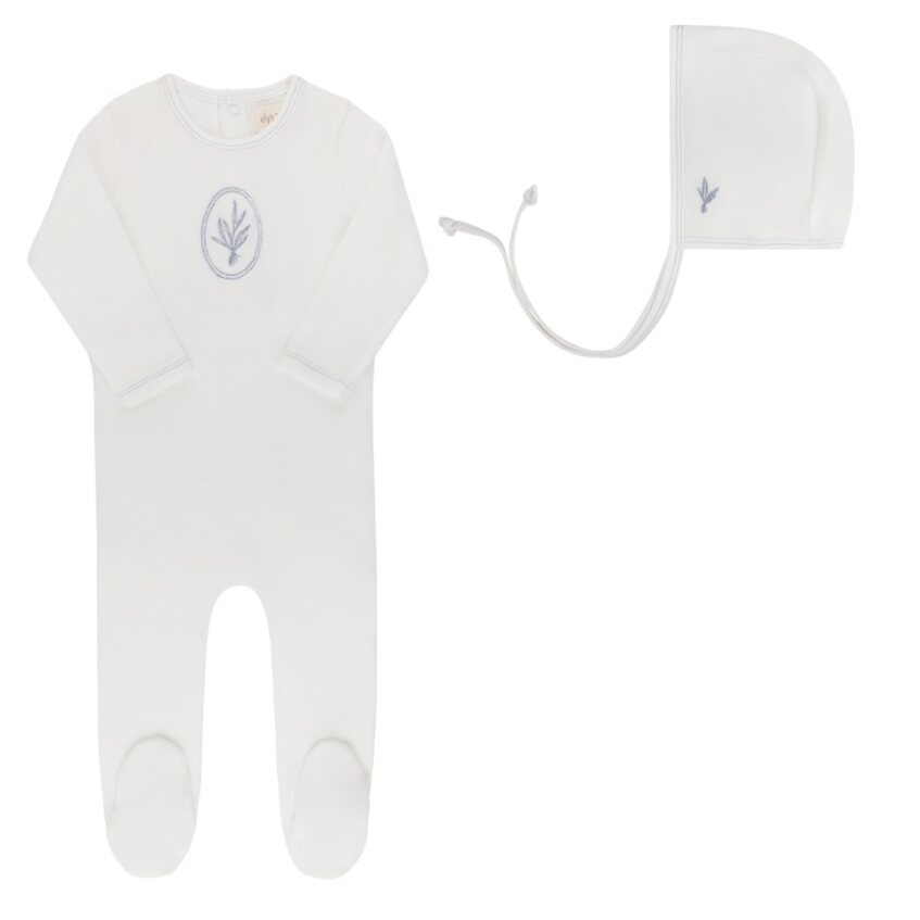 Ely's & Co. Velour Center Floral Footie Set