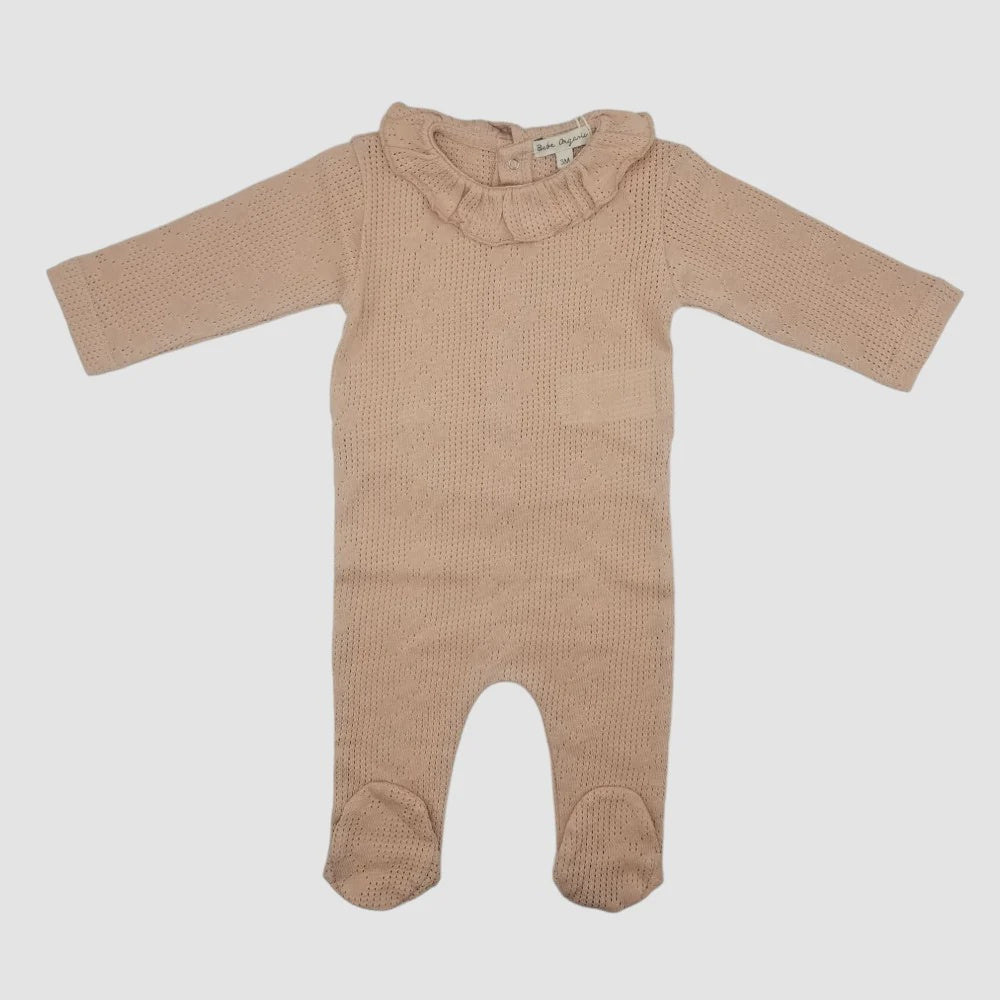 Bebe Organic Blooms Collar Footie