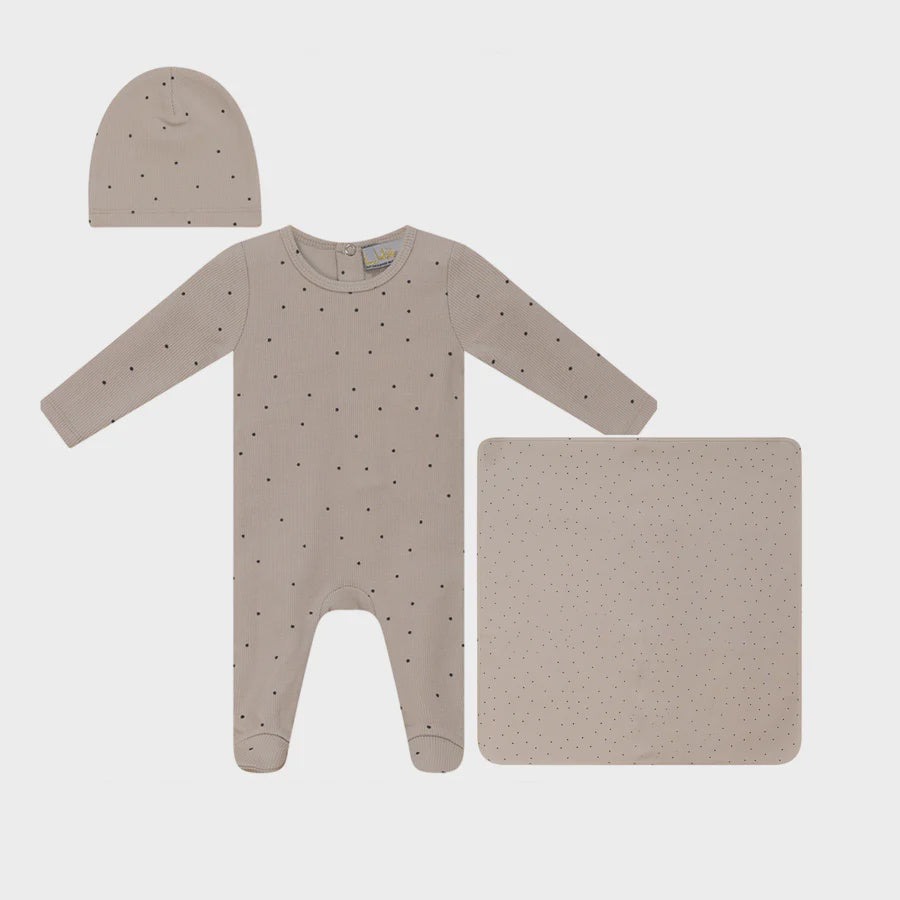Lux Ribbed Printed Layette Set