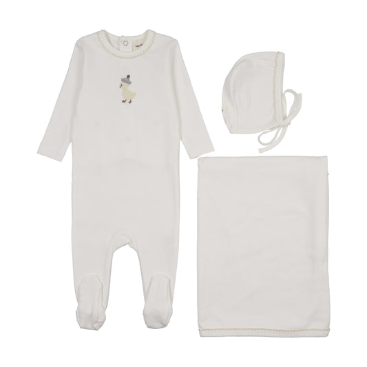 Mema Knits Embroidered Layette Set