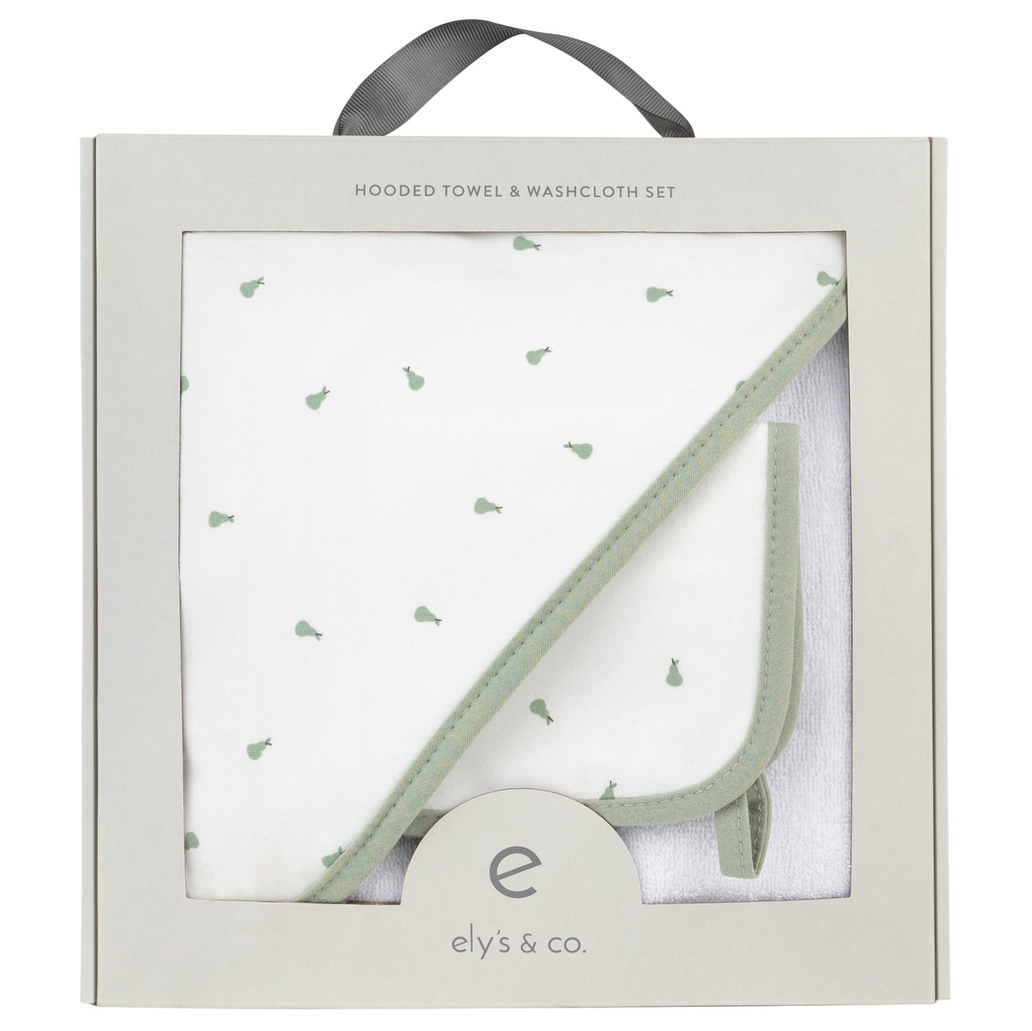 Ely's & Co. Hooded Towel and Washcloth Set