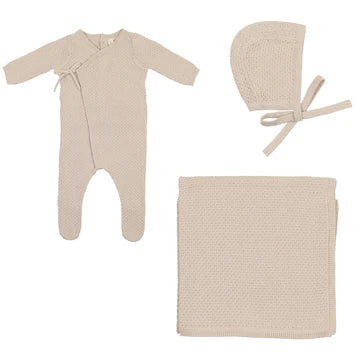 Lilette Knit Wrap Wrap Pointelle Layette Set