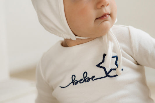 Citrine Star Typography Footie Set