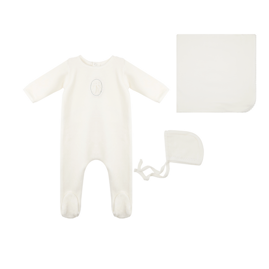 Tricot Bebe Lace Applique Layette Set