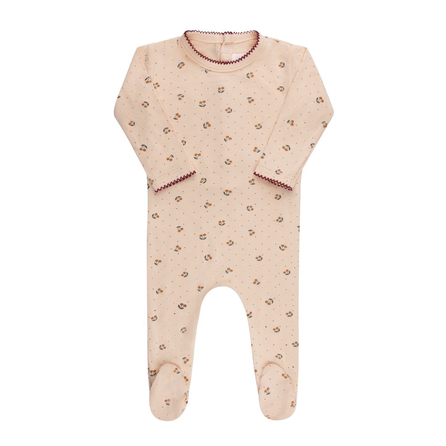 Aurora By Ely's & Co. Modal Cherry Print Footie