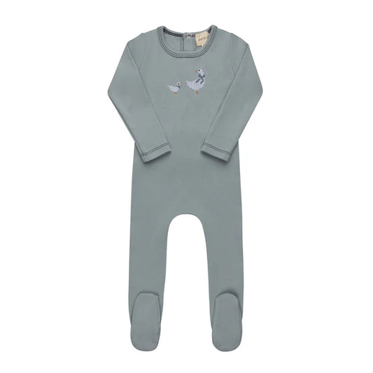 Ely's & Co. Cross Stitch Duckling Footie