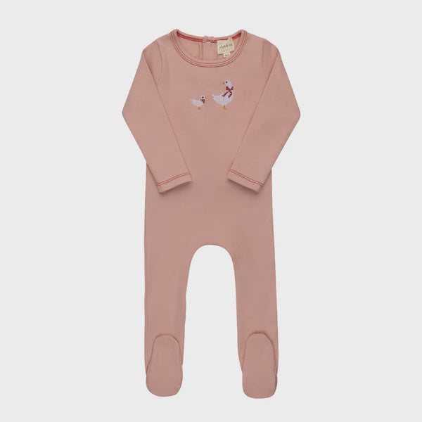 Ely's & Co. Cross Stitch Duckling Footie