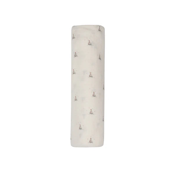 Aurora Floral/Nautical Muslin Swaddle