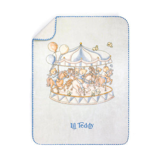 Lil Teddy Merry Go Snuggle Blanket